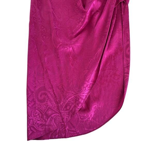 Veronica Beard Weiss Magenta Pink Wrap Silk Blend Jacquard Midi Dress Size 6 NWT - Picture 7 of 12